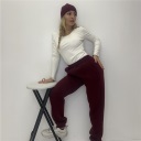 pantalone felpato con polsino cold